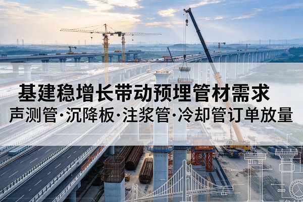 平鲁基建稳增长带动预埋监测管材需求,声测管、沉降板、注浆管订单持续放量